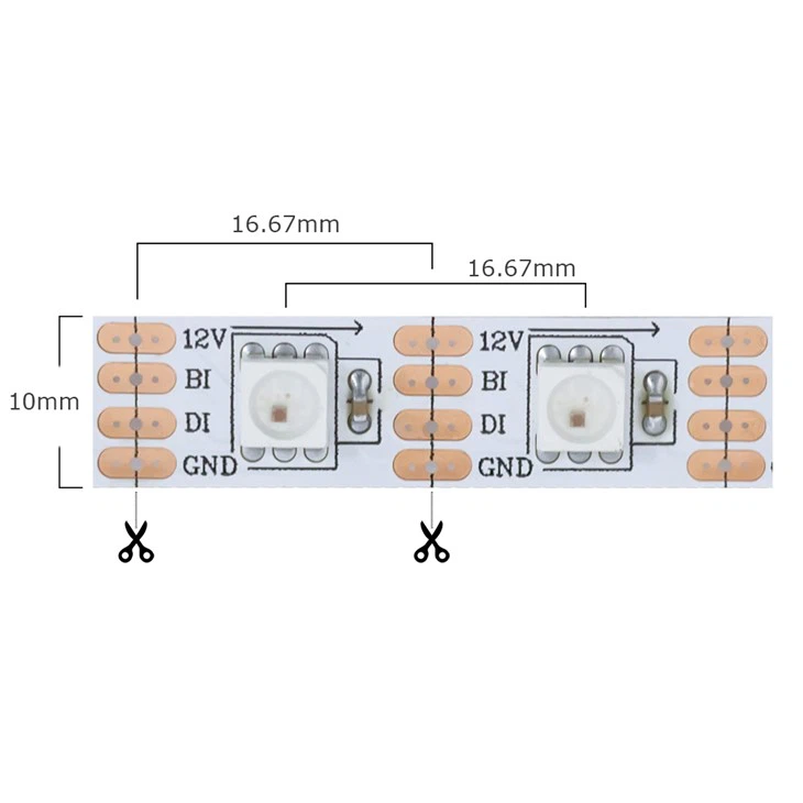 Addressable LED Strip 1 LED Cut