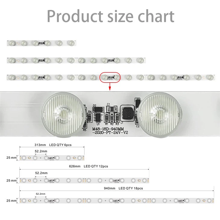 High Power LED side bar constant current design work for 3Meter lightbox