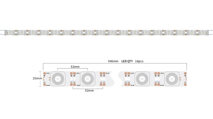LED side light bar for double side box 940mm length