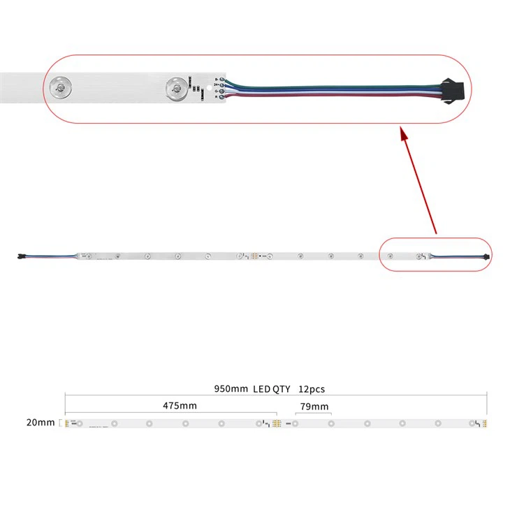 RGB Lens Bar, RGB Light Bar, RGB Control Light Bar ,color Changeable Light Bar