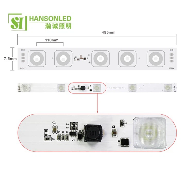Side-mounted LED strip light