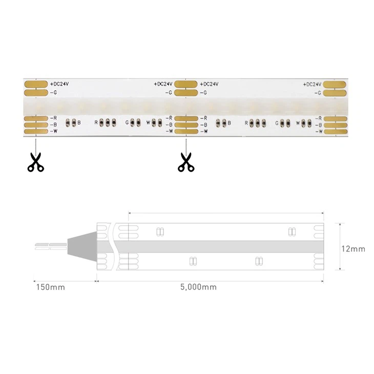 cob rgbw led strip