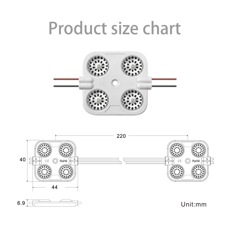 High Efficiency 4 Led Module 2W