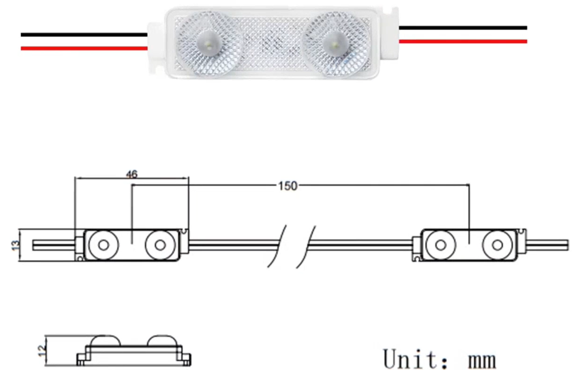 Ultrasonic LED Module 2led 0.72W